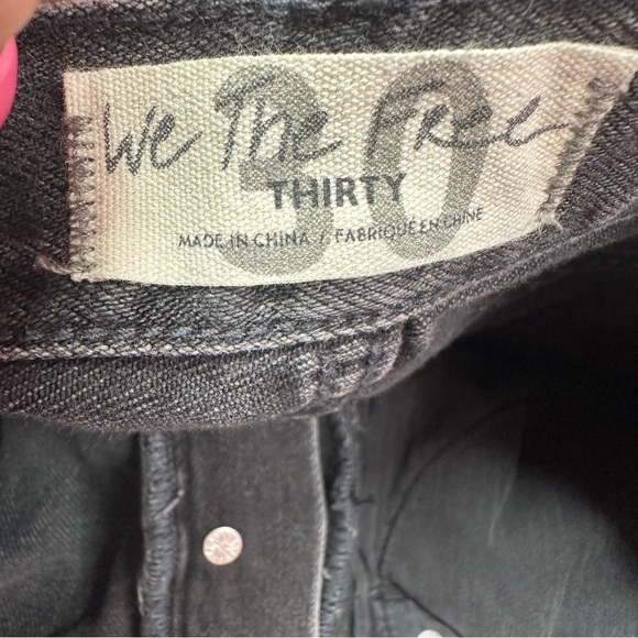 free people We The Free Gray Distressed Jean Shorts sz 30 boho western festival - Picture 7 of 11